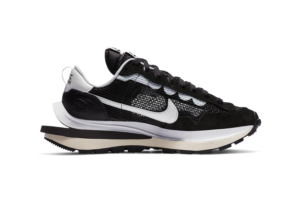 sacai nike sportswear vaporwaffle black white red blue chitose abe cv1363 001 100 pegasus 83 zoomx vaporfly next percent official release date info photos price store list buying guide