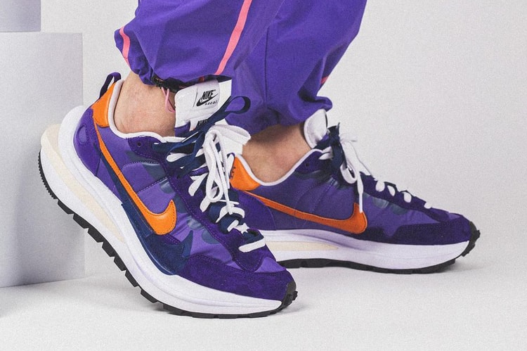 First Look at the sacai x Nike Vaporwaffle In Purple and Orange