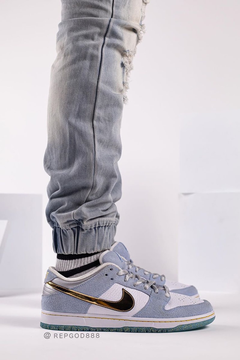 nike sb skateboarding dunk low sean cliver white gray gold blue official release date info photos price store list buying guide