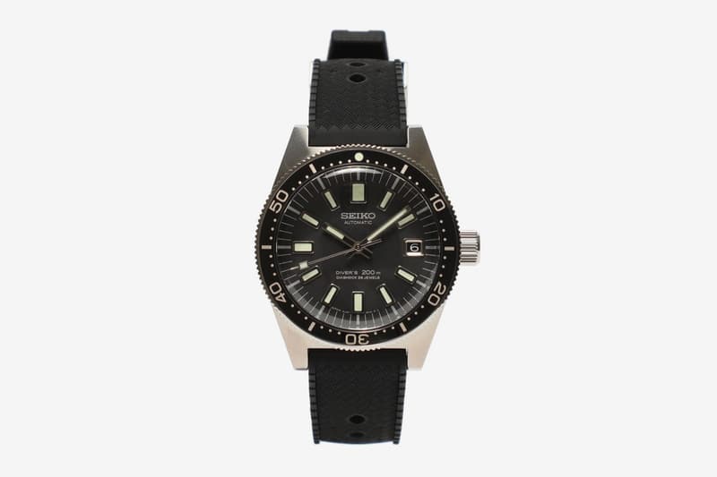 BEAMS JAPAN SEIKO redesign 1965 Prospex otoko wa tsuraiyo tora san movie menswear watches diver black face dolpin steel case rubber strap