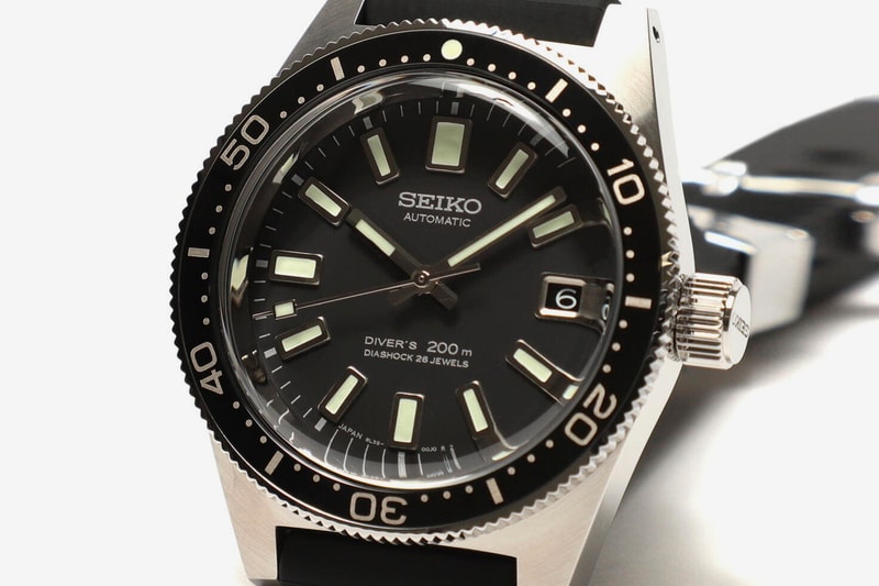 BEAMS JAPAN SEIKO redesign 1965 Prospex otoko wa tsuraiyo tora san movie menswear watches diver black face dolpin steel case rubber strap
