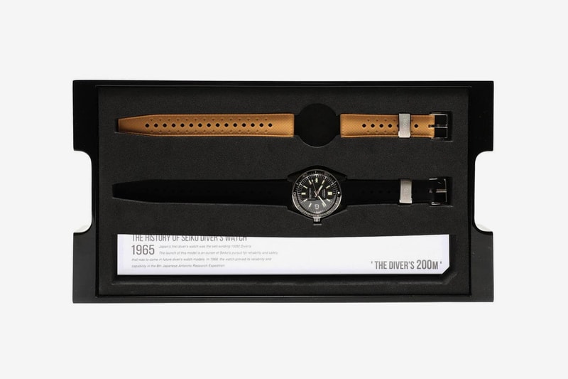 BEAMS JAPAN SEIKO redesign 1965 Prospex otoko wa tsuraiyo tora san movie menswear watches diver black face dolpin steel case rubber strap