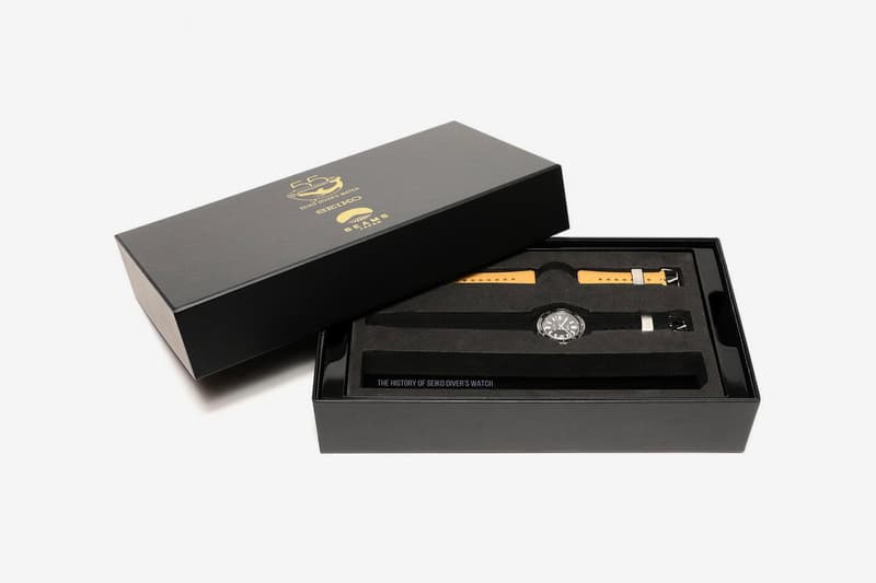 BEAMS JAPAN SEIKO redesign 1965 Prospex otoko wa tsuraiyo tora san movie menswear watches diver black face dolpin steel case rubber strap
