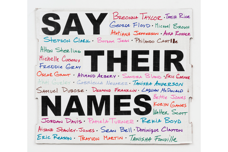 show me the signs auction exhibition billie eilish cardi b nathaniel mary quinn george condo rashid johnson bruno mars david hockney
