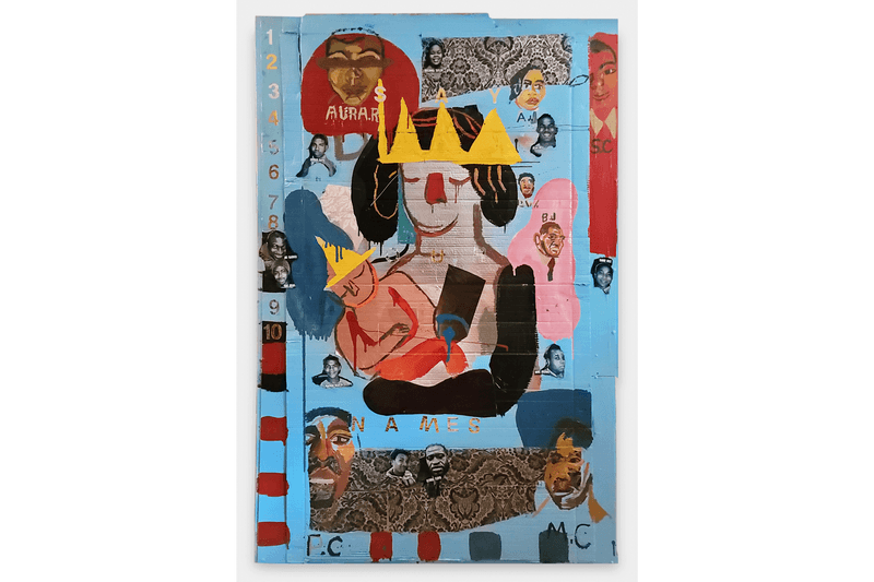 show me the signs auction exhibition billie eilish cardi b nathaniel mary quinn george condo rashid johnson bruno mars david hockney