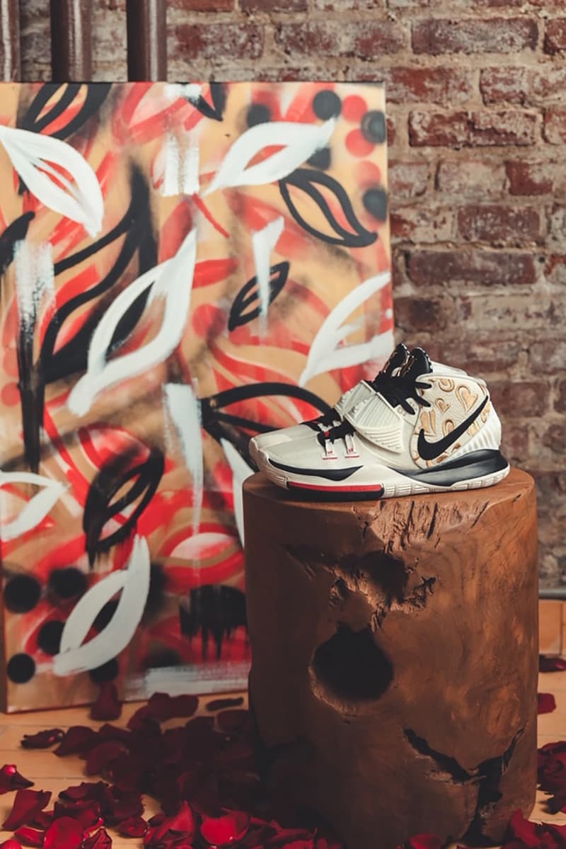 sneaker room nike basketball kyrie irving 6 mom collection white cream black red gold hearts official release date info photos price store list buying guide