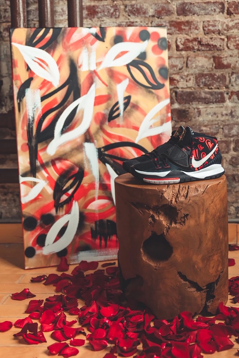 sneaker room nike basketball kyrie irving 6 mom collection white cream black red gold hearts official release date info photos price store list buying guide