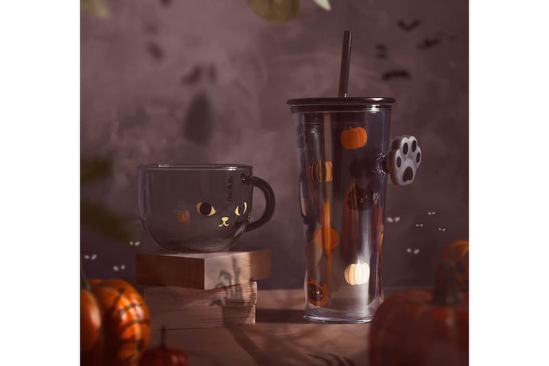 Starbucks' 2020 Halloween Collection Is for the Cat-Loving Coffee Drinker Pumpki-tten bottle Purrific mug Meowloween tumbler