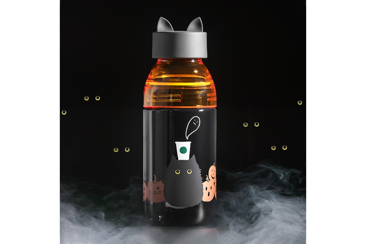 Starbucks' 2020 Halloween Collection Is for the Cat-Loving Coffee Drinker Pumpki-tten bottle Purrific mug Meowloween tumbler