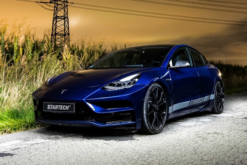 STARTECH Tesla Model 3 Body Kit Enhancements Modified Tuning Design Elon Musk BRABUS Wheels Rim Carbon Fiber 3D Printing CAD Electric Cars EV