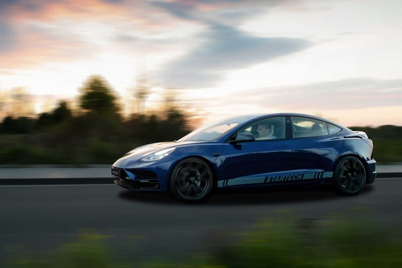 STARTECH Tesla Model 3 Body Kit Enhancements Modified Tuning Design Elon Musk BRABUS Wheels Rim Carbon Fiber 3D Printing CAD Electric Cars EV