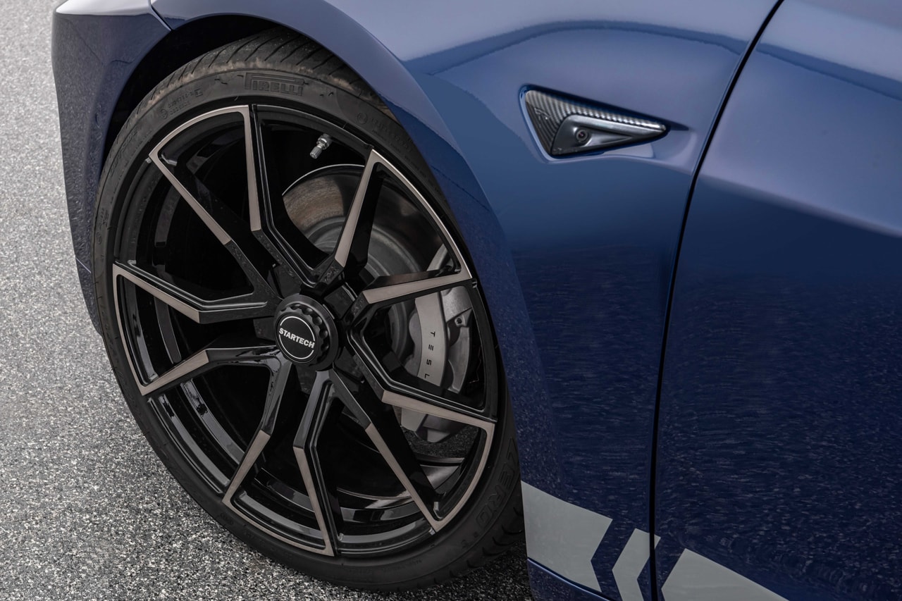 STARTECH Tesla Model 3 Body Kit Enhancements Modified Tuning Design Elon Musk BRABUS Wheels Rim Carbon Fiber 3D Printing CAD Electric Cars EV