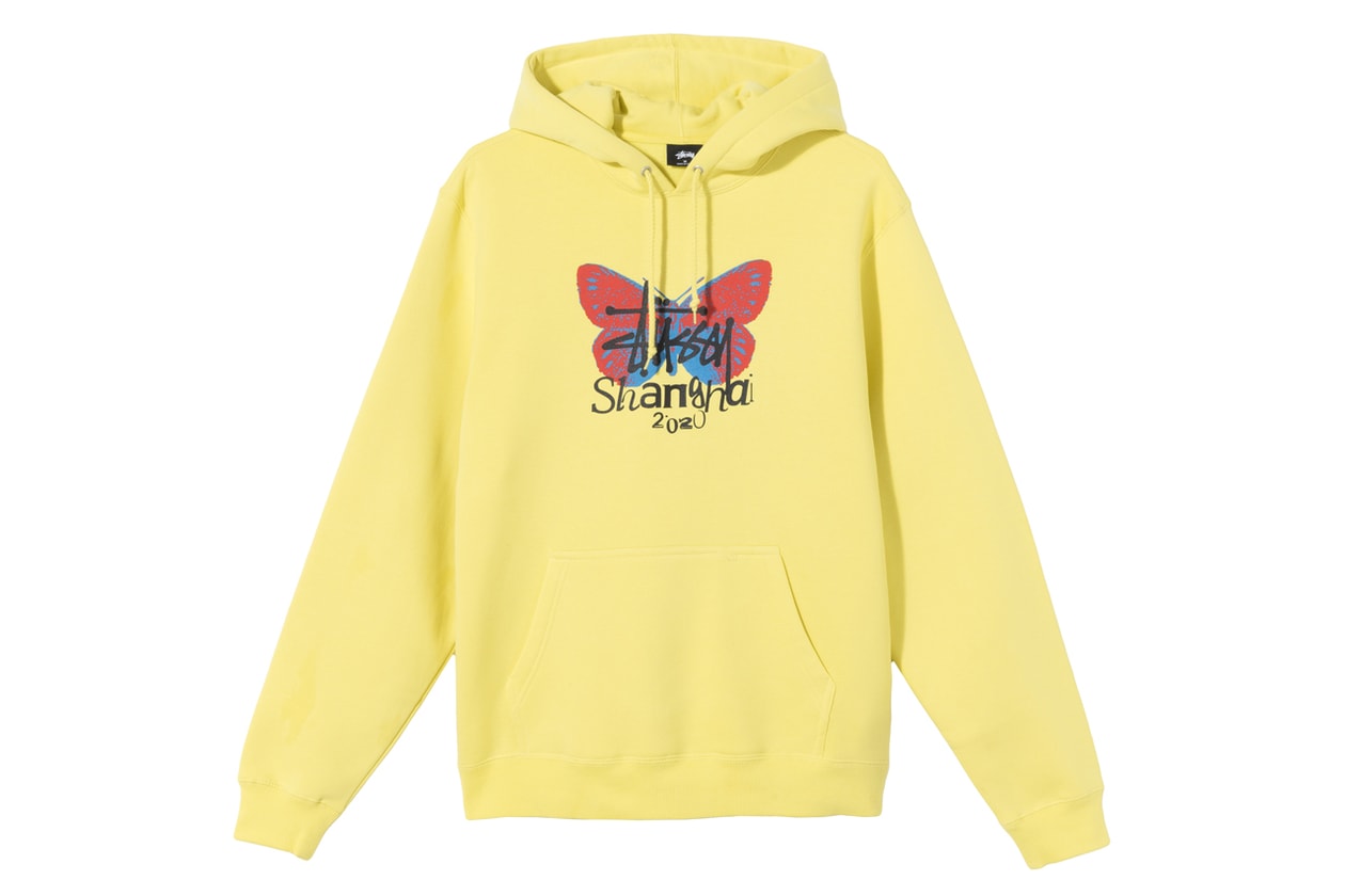 stussy shanghai chapter store exclusive apparel collection t shirt hoodie butterflies jade dice official release date info photos price store list buying guide