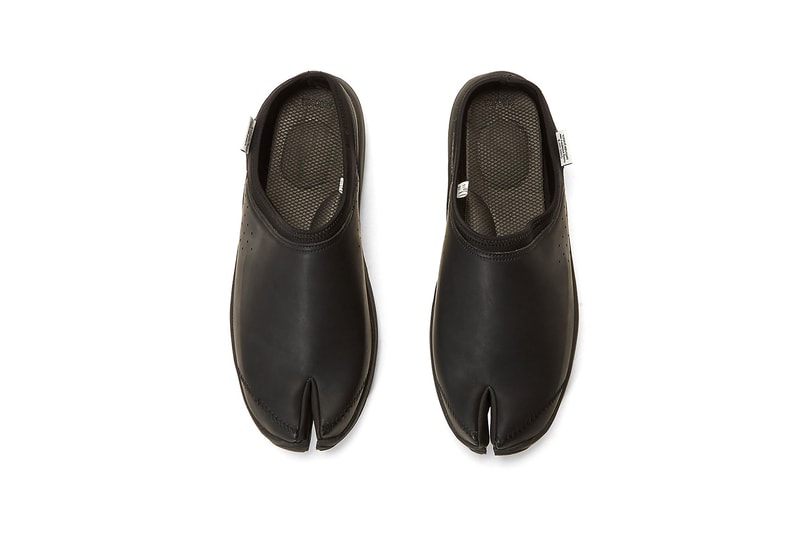 Suicoke JudJud-An Slip-On Tabis Mules Backless Black Japanese Footwear Shoe Release Drop Date Information Closer First Look LN-CC Buy Cop Faux Leather Vegan Jersey Cleft Toe