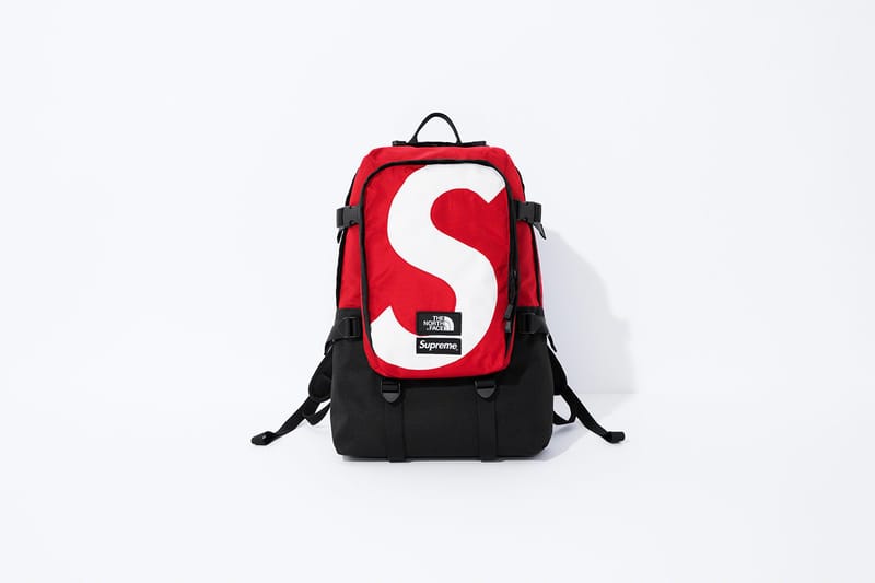 north face supreme backpack red