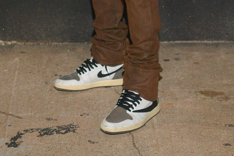 Travis Scott Premieres Collaborative Air Jordan 1 High "Reverse" on Feet