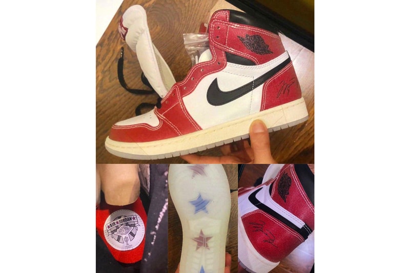 trophy room air jordan brand 1 chicago white varsity red sail black DA2728 100 michael signature official release date info photos price store list buying guide
