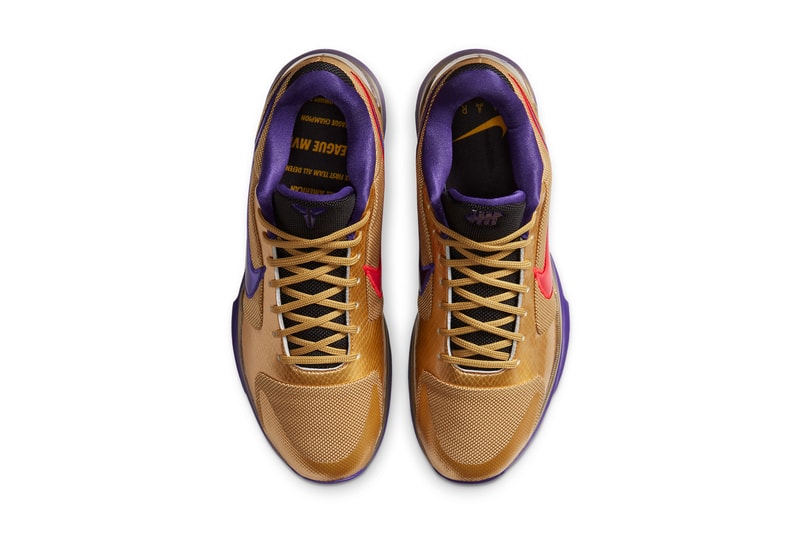 undefeated nike basketball kobe bryant 5 protro hall of fame metallic gold field purple multi color red DA6809 700 official release date info photos price store list buying guide