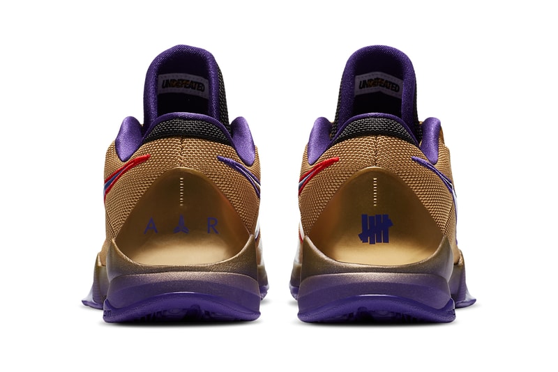 undefeated nike basketball kobe bryant 5 protro hall of fame metallic gold field purple multi color red DA6809 700 official release date info photos price store list buying guide