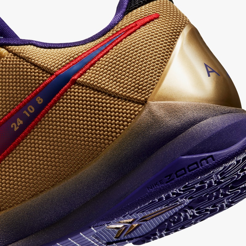 undefeated nike basketball kobe bryant 5 protro hall of fame metallic gold field purple multi color red DA6809 700 official release date info photos price store list buying guide