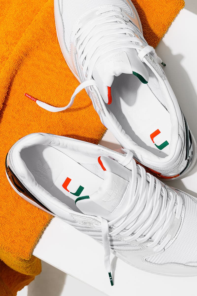University of Miami x adidas Originals ZX 5000 "A-ZX" Series Release Information Drop Date Closer First Look Three Stripes Torsion Limited Edition Hurricanes