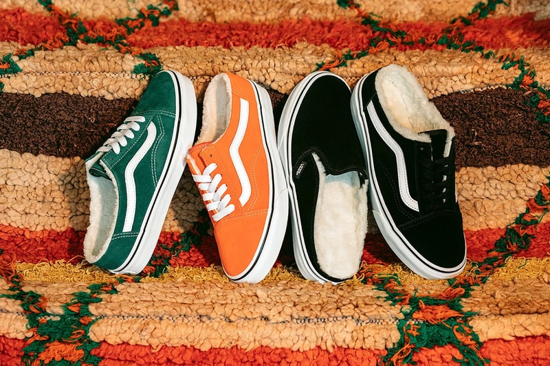 Vans Fleece Mule Sherpa Collection Slip-On Old Skool Sneaker Footwear Release Information Drop Date Closer Look Limited Edition Shoes Trainers Home Lockdown COVID-19 Cozy Fall Winter 2020 FW20 Indoors House Home