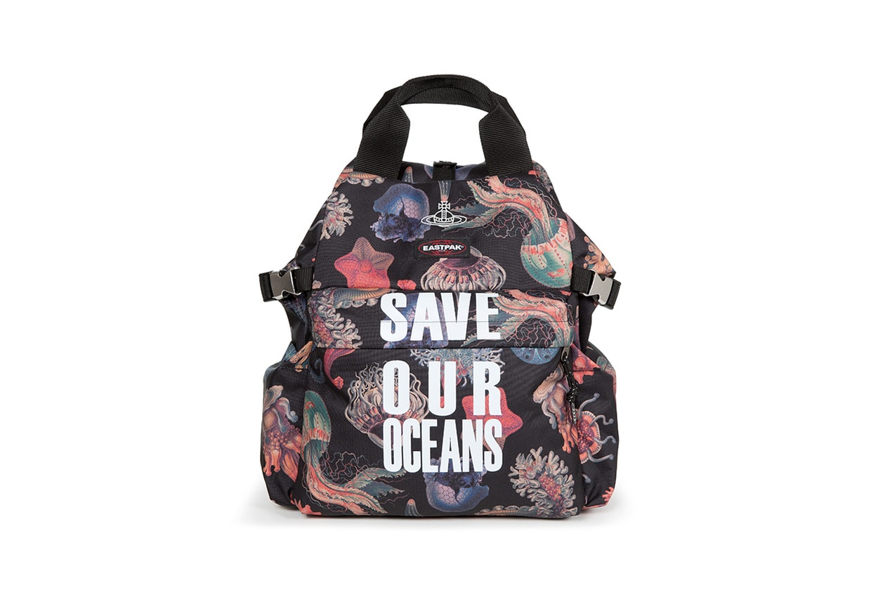 vivienne westwood eastpak save our oceans backpack suitcase travel side bag waist bag release information details sustainability