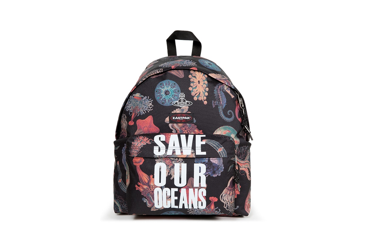 vivienne westwood eastpak save our oceans backpack suitcase travel side bag waist bag release information details sustainability