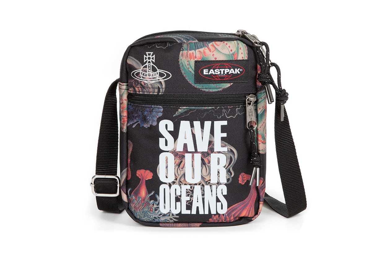 vivienne westwood eastpak save our oceans backpack suitcase travel side bag waist bag release information details sustainability