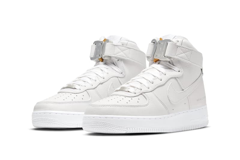 1017 alyx 9sm matthew m williams nike sportswear air force 1 high white sail silver gold cq4018 100 official release date info photos price store list buying guide