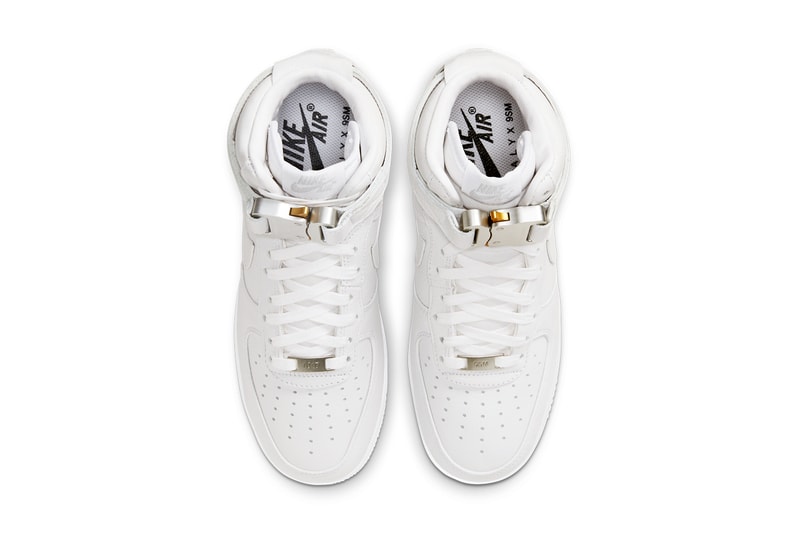1017 alyx 9sm matthew m williams nike sportswear air force 1 high white sail silver gold cq4018 100 official release date info photos price store list buying guide