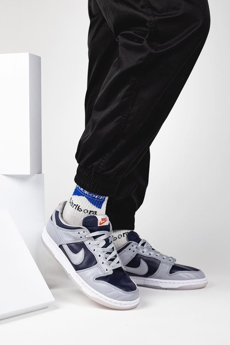 2021 Nike Dunk Low "University Red" Off-White™ Gray Navy Swoosh New Colorways Release Information First Look Drop Date Cop RepGod888 Samples SB Skateboarding Basketball Sneakers Shoe Trainer Footwear