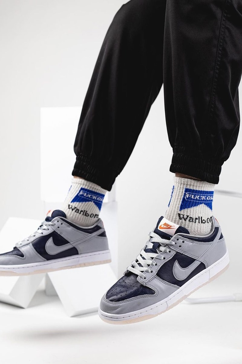 2021 Nike Dunk Low "University Red" Off-White™ Gray Navy Swoosh New Colorways Release Information First Look Drop Date Cop RepGod888 Samples SB Skateboarding Basketball Sneakers Shoe Trainer Footwear