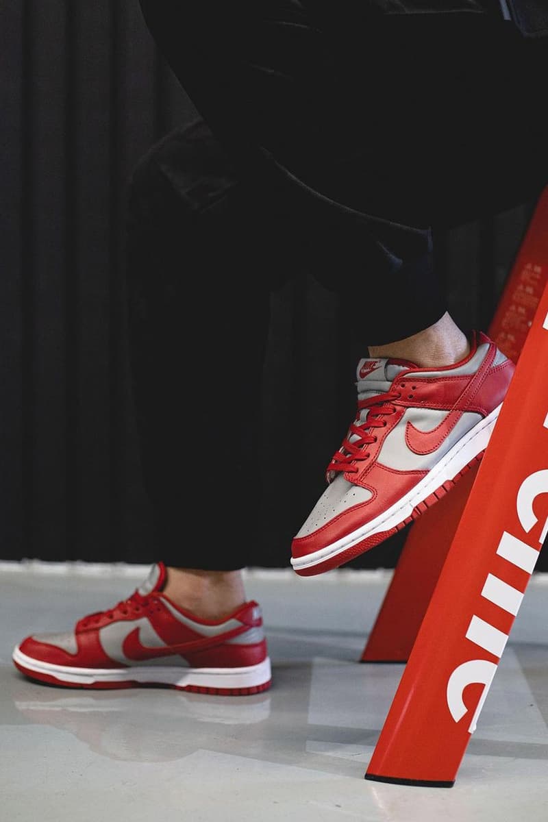2021 Nike Dunk Low "University Red" Off-White™ Gray Navy Swoosh New Colorways Release Information First Look Drop Date Cop RepGod888 Samples SB Skateboarding Basketball Sneakers Shoe Trainer Footwear