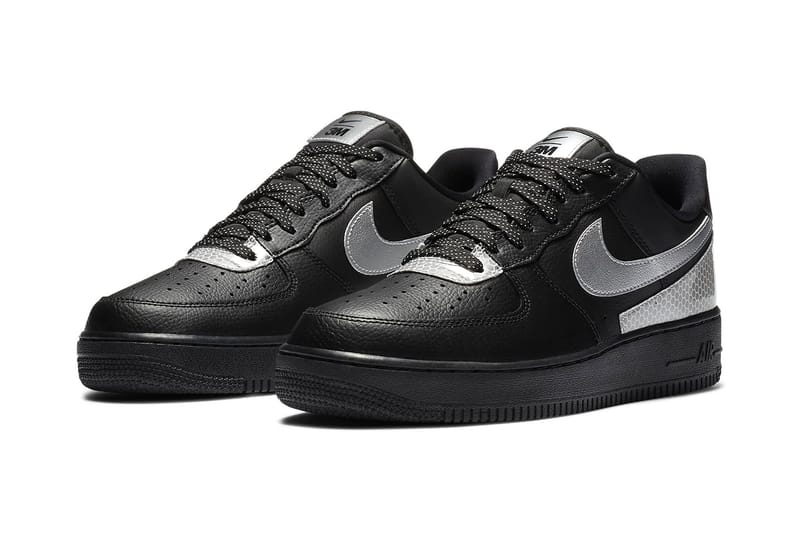 shiny black air forces