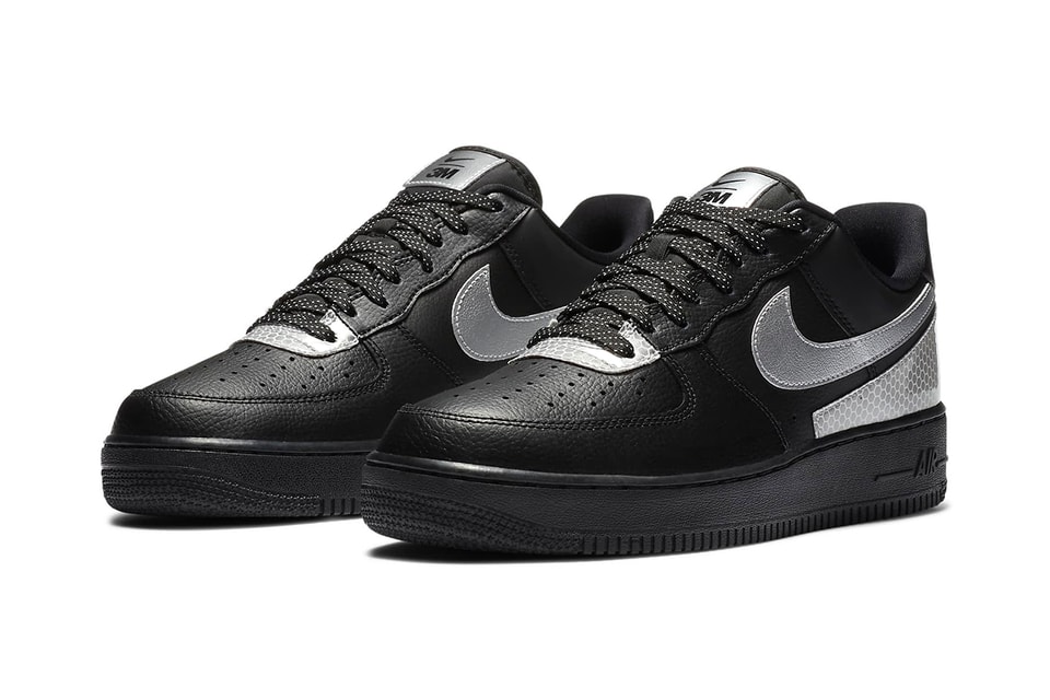 Black af1 silver swoosh Clearance