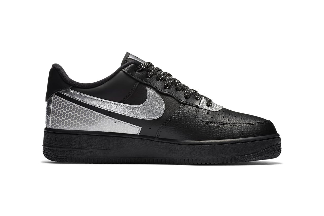 black and silver air force ones