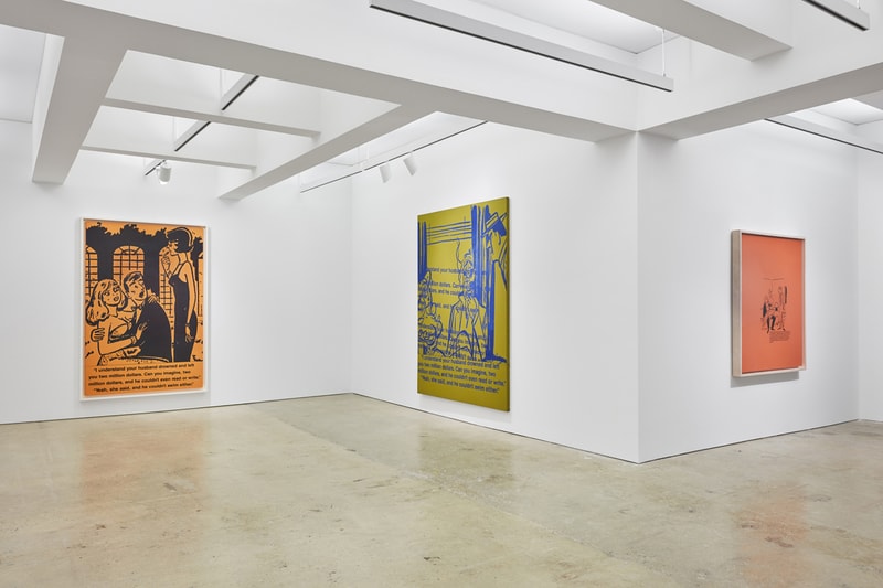 "Richard Prince: Cartoon Jokes" at Nahmad Contemporary exhibition blue ripples history early painting appropriation
