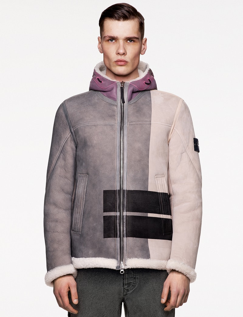 stone island sheepskin jacket release fall winter