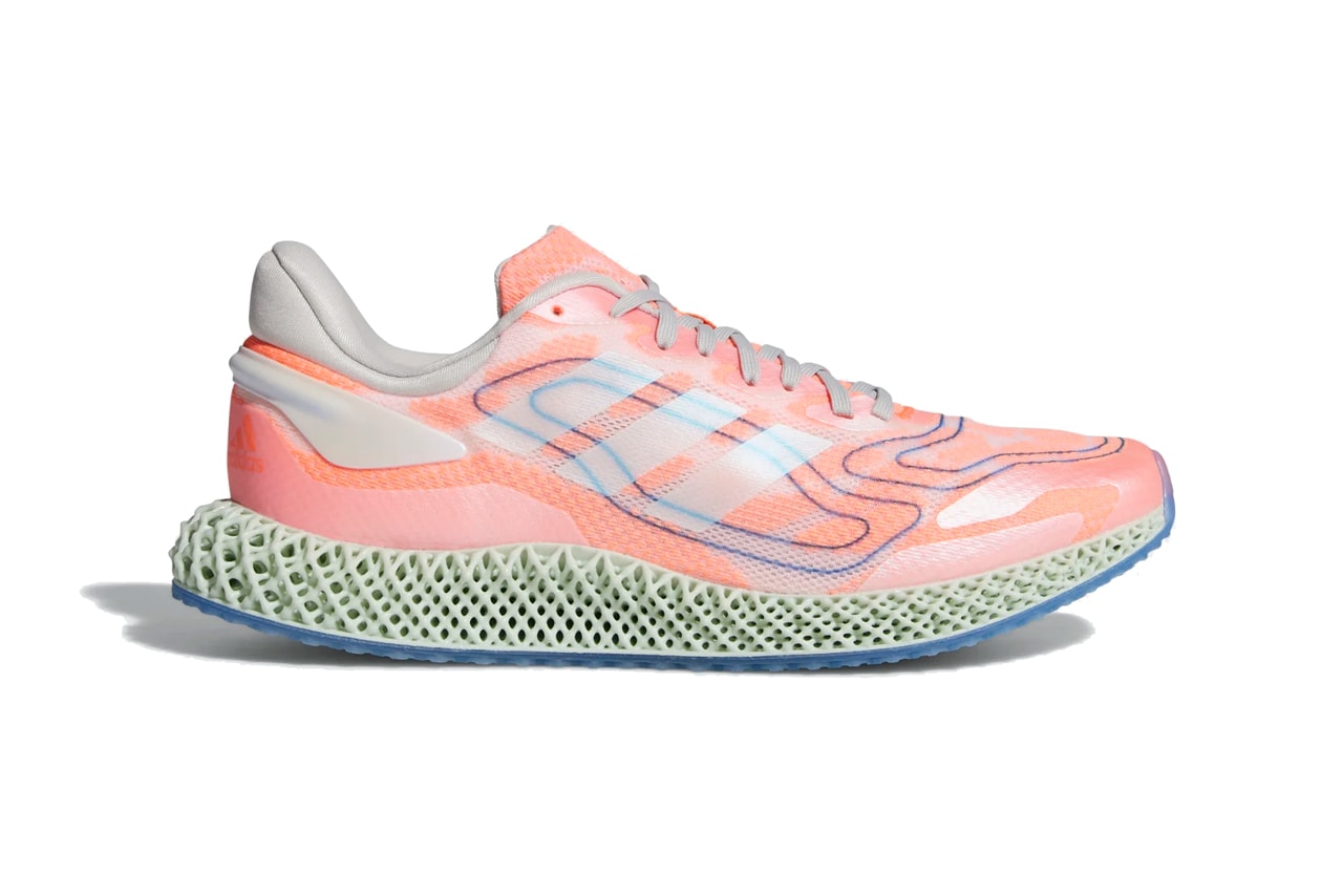 adidas 4d run 1 0 signal coral cloud white blue gray green FW1234 official release date info photos price store list buying guide