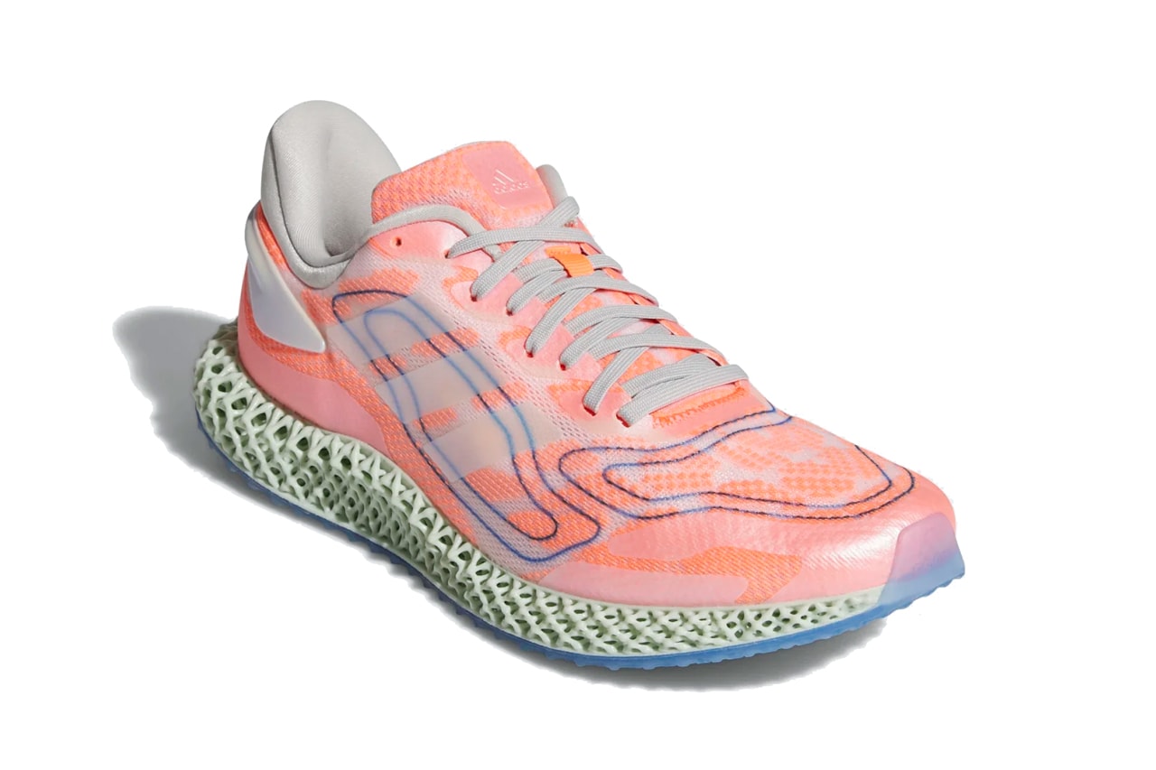 adidas 4d run 1 0 signal coral cloud white blue gray green FW1234 official release date info photos price store list buying guide