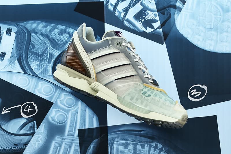 adidas Originals ZX 6000 "X-Ray Inside Out" "Clear Brown/Chalk White/Sand" g55409 "A-ZX Series" Sneaker Release Information Drop Date Closer First Look atmos Tokyo Shoe Footwear Trainer OG Torsion EQT