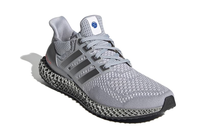 adidas Ultra4D Halo Silver / Silver Metallic / Solar Red Release Information Drop Date Closer First Look Sneaker Light Oxygen Resin Technology Printed Sole Unit BOOST OG Shoe Trainer Footwear FX7753