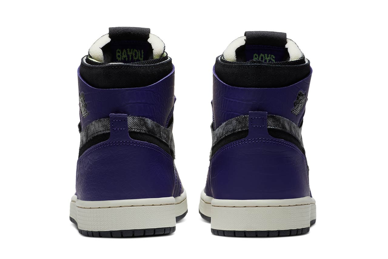 air jordan brand 1 high zoom cmft comfort bayou boys zion williamson new orchid purple blue lime blast black DC2133 500 official release date info photos price store list buying guide