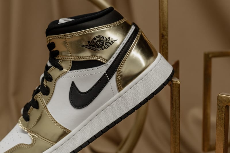 jordan 1 mid gold metallic