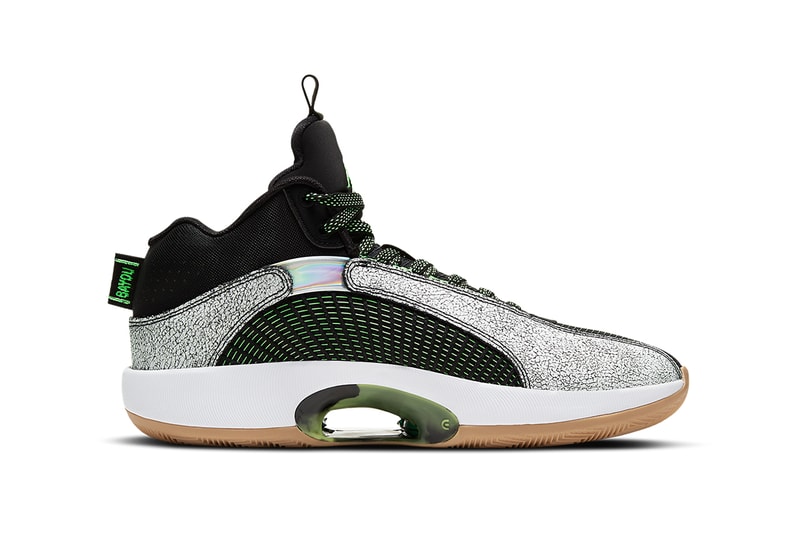 air jordan 35 bayou boys zion williamson white black green gum official release date info photos price store list buying guide