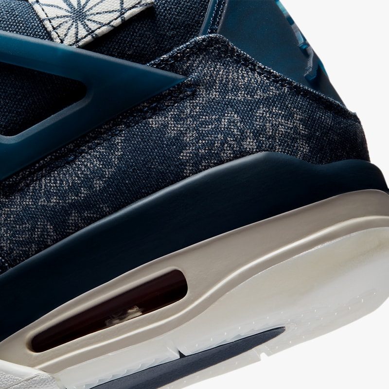 air jordan brand 4 sashiko deep ocean blue sail cement grey fire red CW0898 400 official release date info photos price store list buying guide
