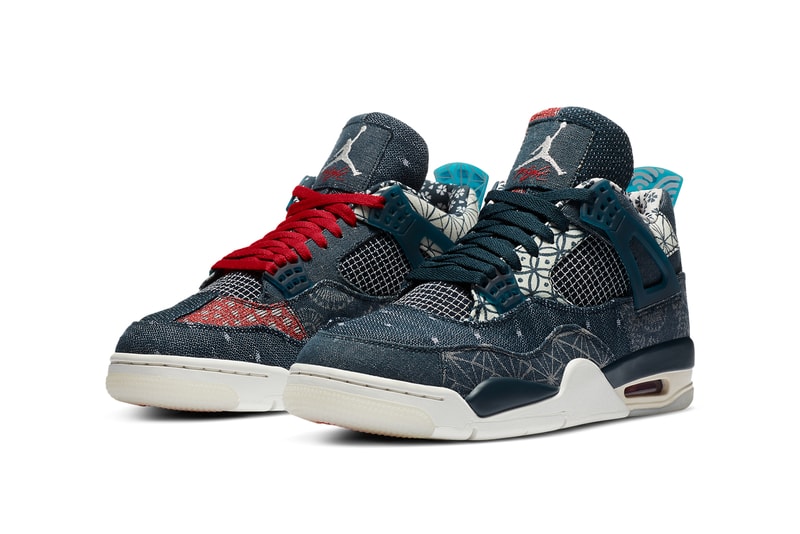 air jordan brand 4 sashiko deep ocean blue sail cement grey fire red CW0898 400 official release date info photos price store list buying guide