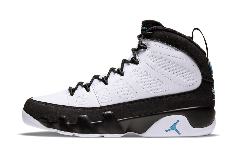 Jordan retro 9 white black university blue Clearance