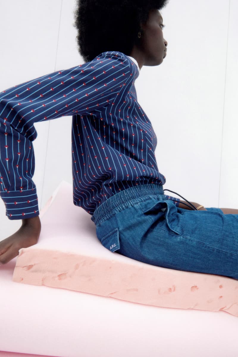 A.P.C. Spring/Summer 2021 Collection Lookbook SS21 Jean Touitou Mens Womens Looks Mini Bags Tailoring Shirts Asymmetrical Denim Jeans Sandals Roman Jewelry